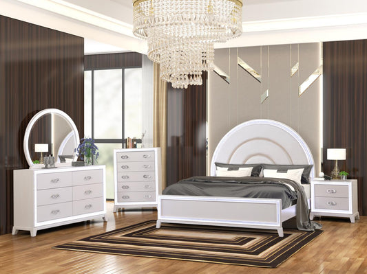 LED Cream Bedroom Set