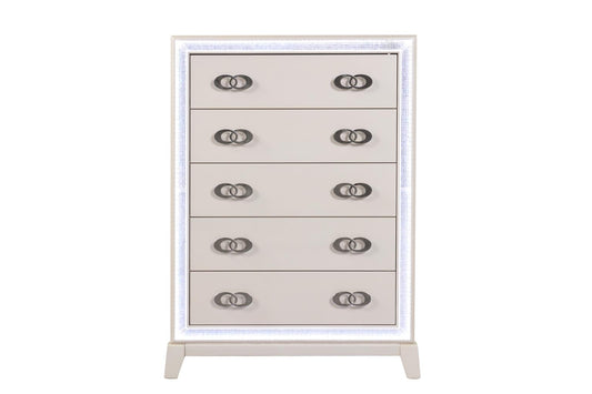 LED Cream Bedroom Set
