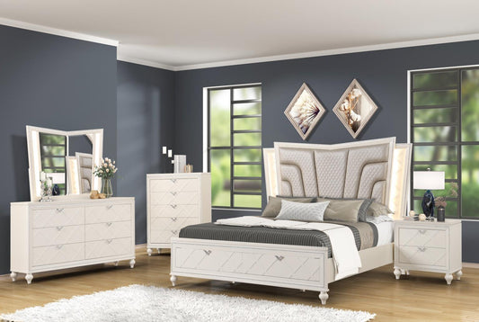 Grace Queen Bed, Dresser & Mirror