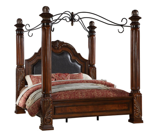 Lorenzo Queen Poster Bed, Dresser, Mirror & Nightstand