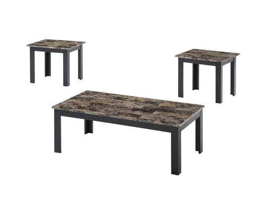 Luna - 3 PC Coffee Table Set, Occasional, MDF, Brown