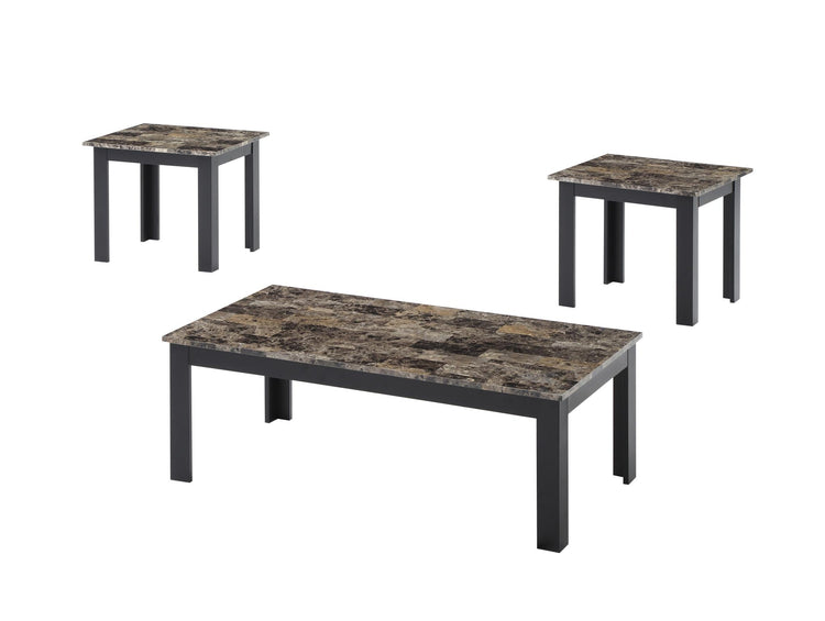 Luna - 3 PC Coffee Table Set, Occasional, MDF, Brown