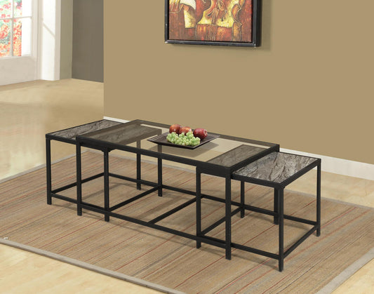 Nest - 3 PC Coffee Table Set, Occasional, Brown