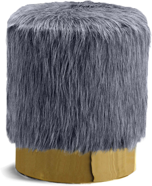 Joy Faux Fur Ottoman/Stool