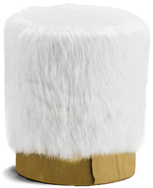 Joy Faux Fur Ottoman/Stool