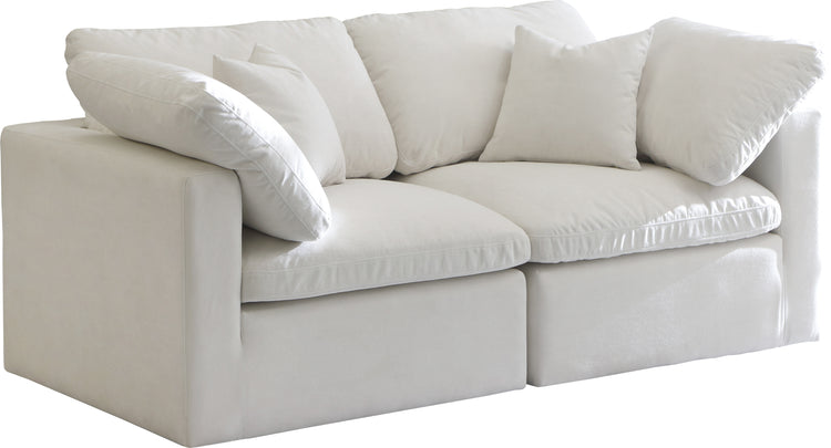 Plush Velvet Standard Cloud Modular Sofa