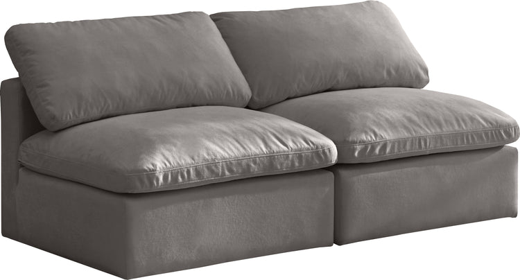 Plush Velvet Standard Cloud Modular Sofa