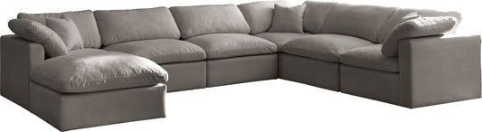 Plush Velvet Standard Cloud Modular Sectional