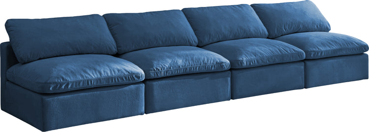 Plush Velvet Standard Cloud Modular Sofa