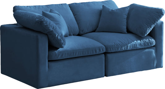 Plush Velvet Standard Cloud Modular Sofa