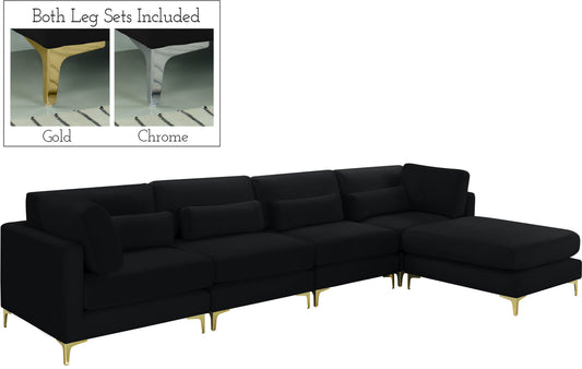 Julia Velvet Modular Sectional (5 Boxes)