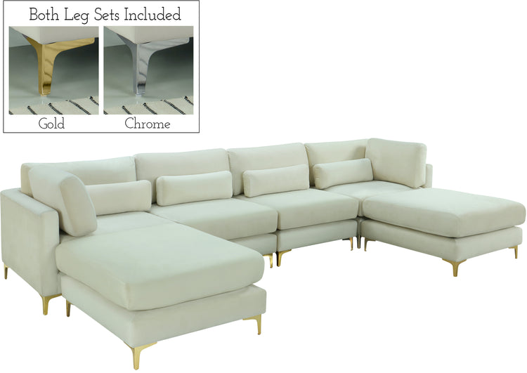 Julia Velvet Modular Sectional (6 Boxes)