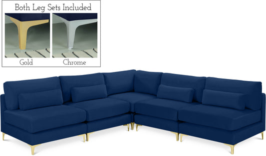 Julia Velvet Modular Sectional (5 Boxes)
