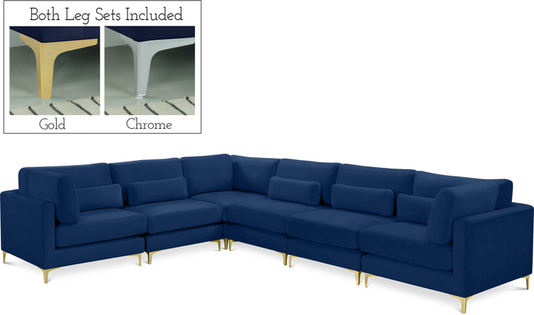 Julia Velvet Modular Sectional (6 Boxes)