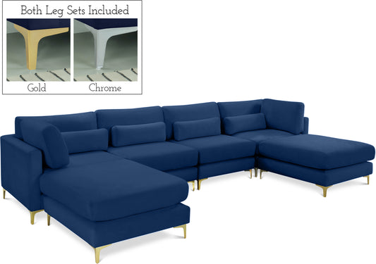 Julia Velvet Modular Sectional (6 Boxes)