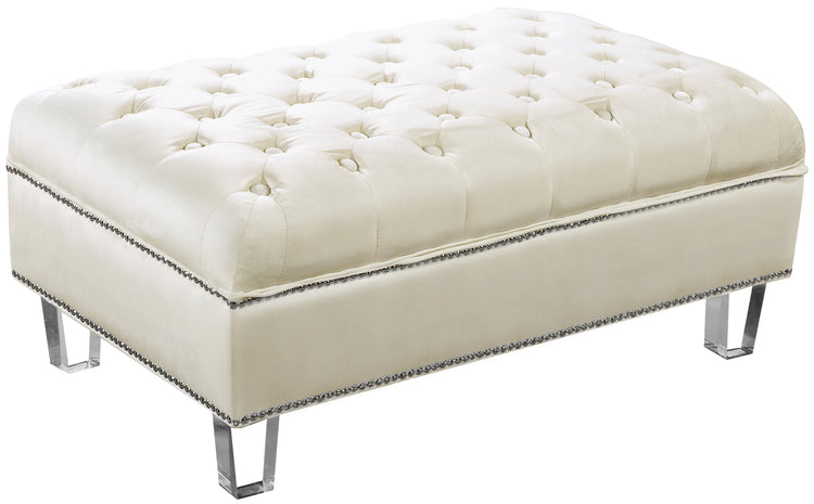Lucas Velvet Ottoman