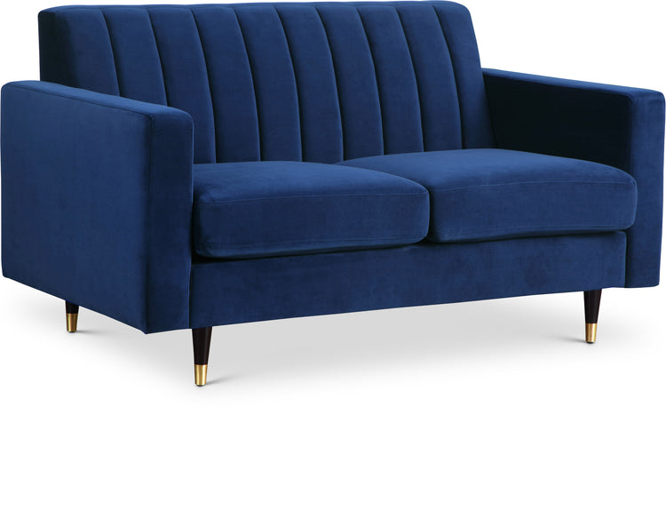 Lola Olive Velvet Loveseat