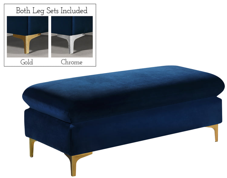 Naomi Velvet Ottoman