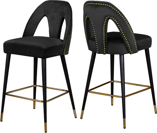Akoya Velvet Stool