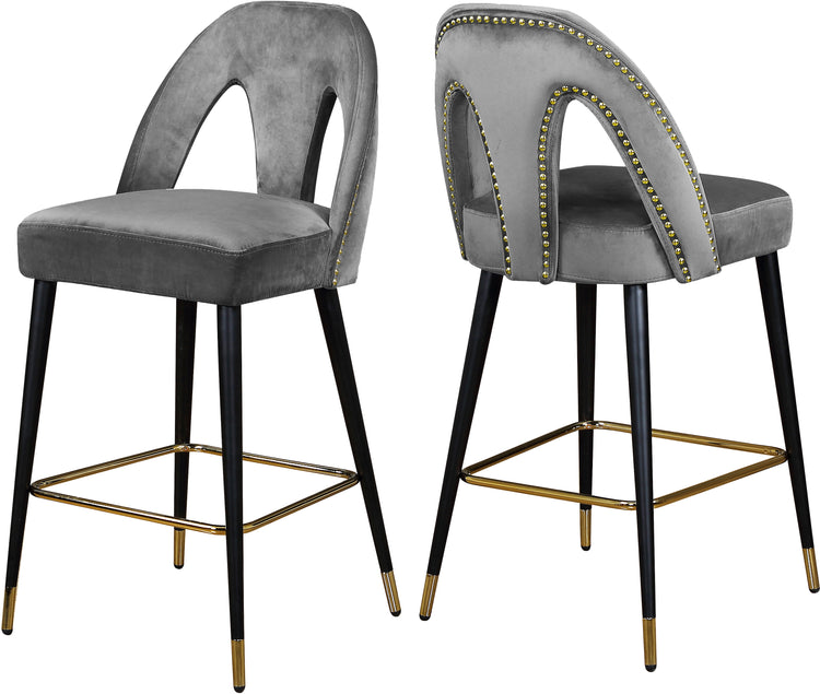 Akoya Velvet Stool