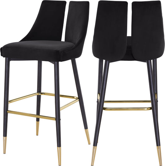 Sleek Velvet Stool
