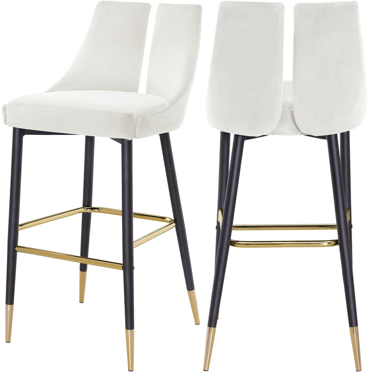 Sleek Velvet Stool
