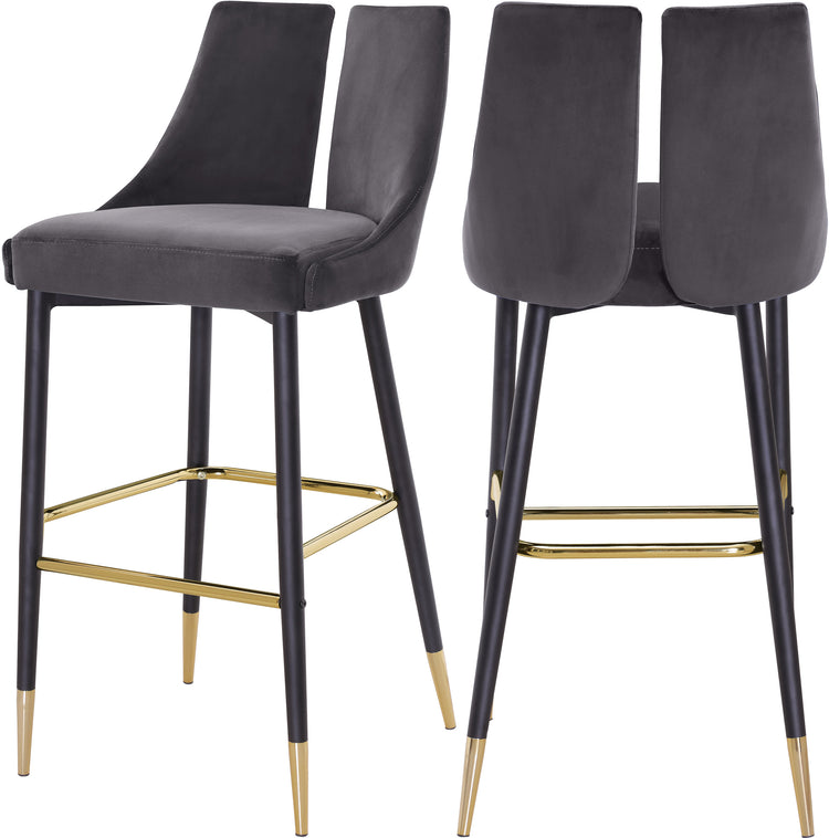 Sleek Velvet Stool