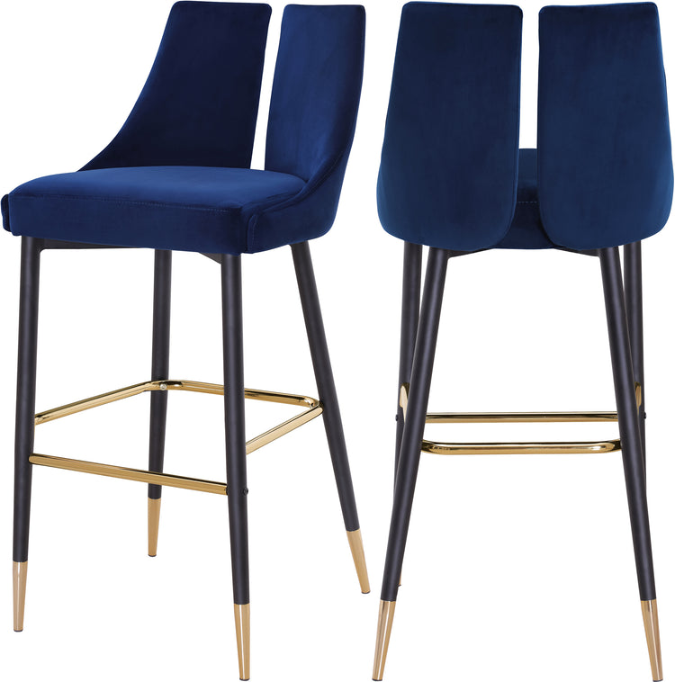 Sleek Velvet Stool