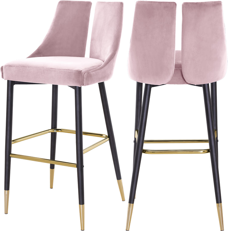 Sleek Velvet Stool