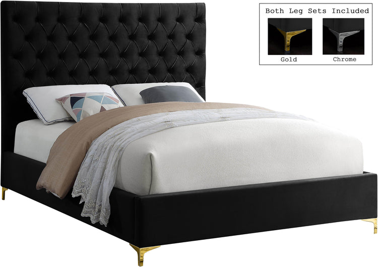 Cruz Velvet King Bed