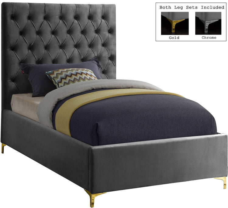 Cruz Velvet King Bed