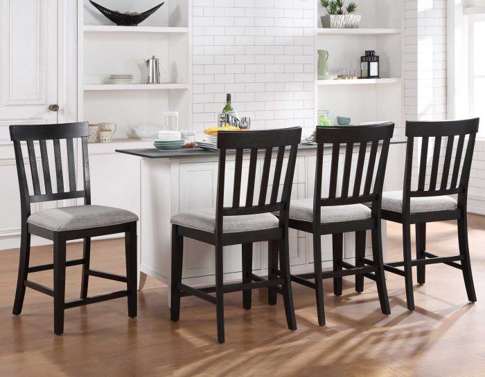 Halle 5-Piece Counter Dining Set (Counter Table & 4 Counter Chairs)
