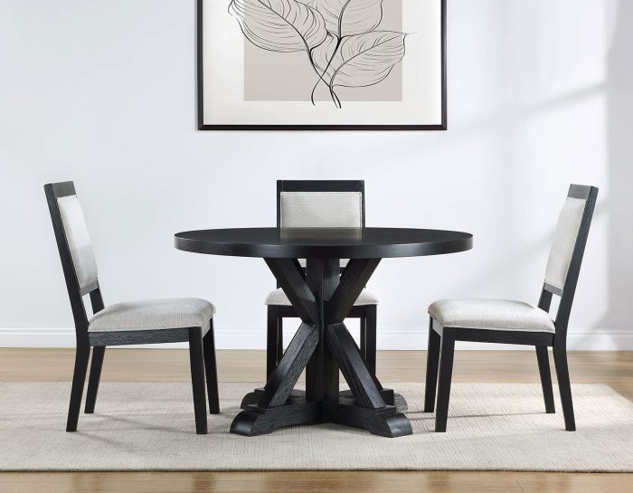 Molly 5-Piece 48-inch Round Dining Set (Table & 4 Side Chairs)