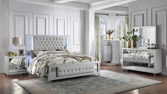 Zara Queen Bed, Dresser, Mirror & Nightstand