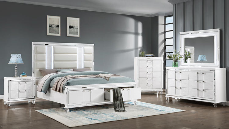 Gina Queen Bed, Dresser, Mirror & Nightstand