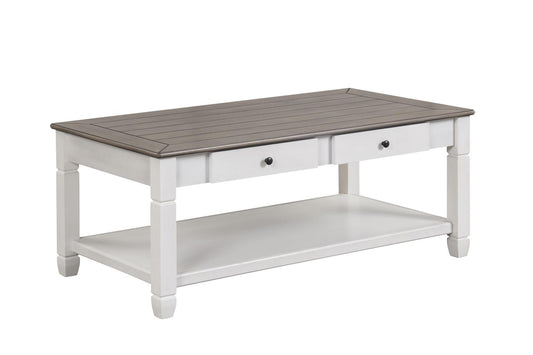Montana - Coffee Table, Occasional, Wood, Gray & White Box