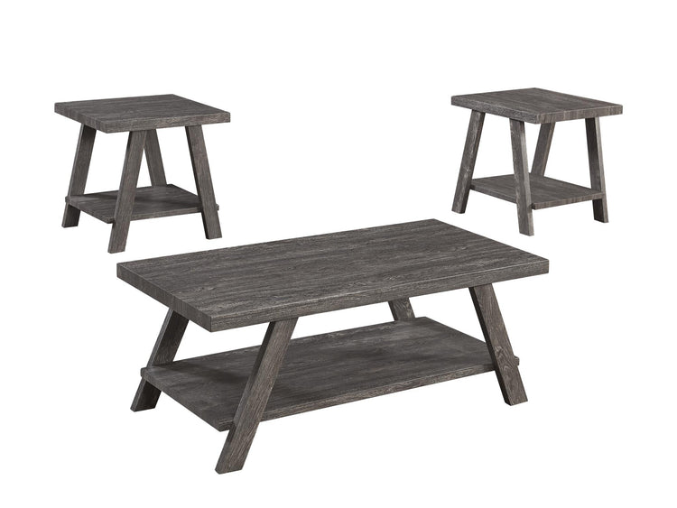 Solace - 3 PC Coffee Table Set, Occasional, MDF, Gray Box
