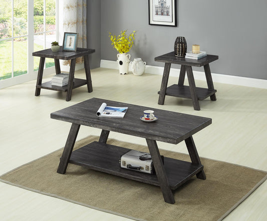 Solace - 3 PC Coffee Table Set, Occasional, MDF, Gray Box