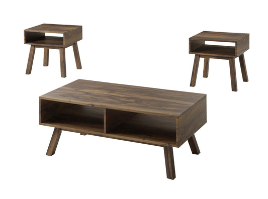 Bliss - 3 PC Coffee Table Set, Occasional, Wood, Brown