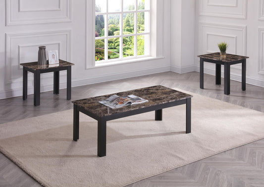 Luna - 3 PC Coffee Table Set, Occasional, MDF, Brown