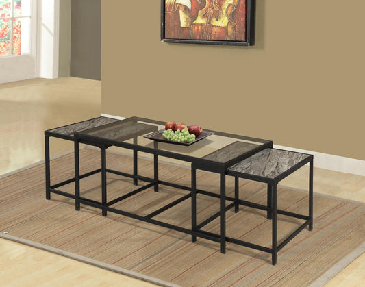Nest - 3 PC Coffee Table Set, Occasional, Brown