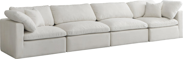 Plush Velvet Standard Cloud Modular Sofa