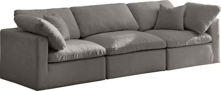 Plush Velvet Standard Cloud Modular Sofa