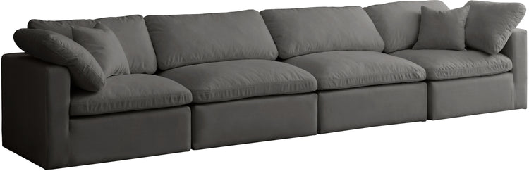 Plush Velvet Standard Cloud Modular Sofa