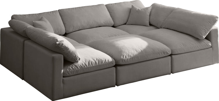 Plush Velvet Standard Cloud Modular Sectional