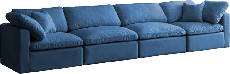 Plush Velvet Standard Cloud Modular Sofa