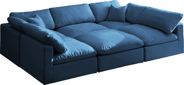 Plush Velvet Standard Cloud Modular Sectional