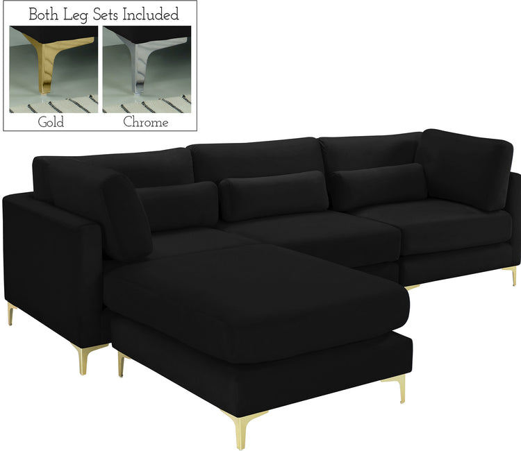 Julia Velvet Modular Sectional (4 Boxes)