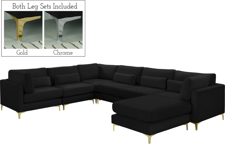 Julia Velvet Modular Sectional (7 Boxes)