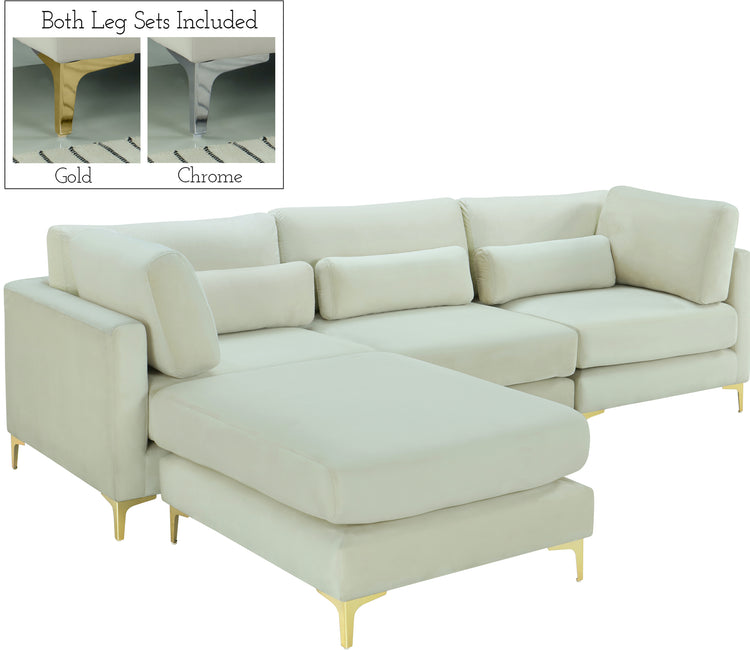 Julia Velvet Modular Sectional (4 Boxes)